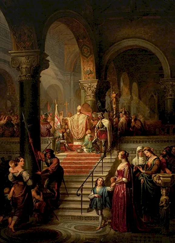 The Blessing of Richard the Lionheart - Louis Brüls - 1840