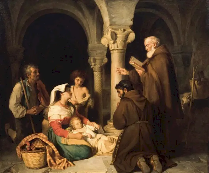 L'enfant malade - Louis Brüls - 1848