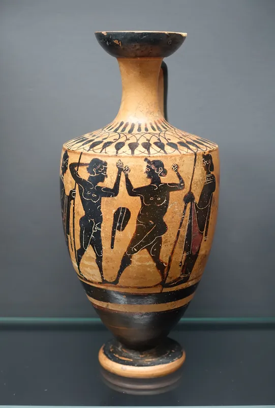Lekythos mit Faustkämpfern, attisch, c. 520 BC, Martin von Wagner Museum
